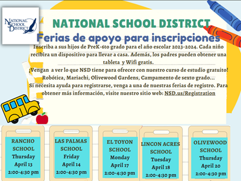 NSD Ferias de apoyo para inscripciones